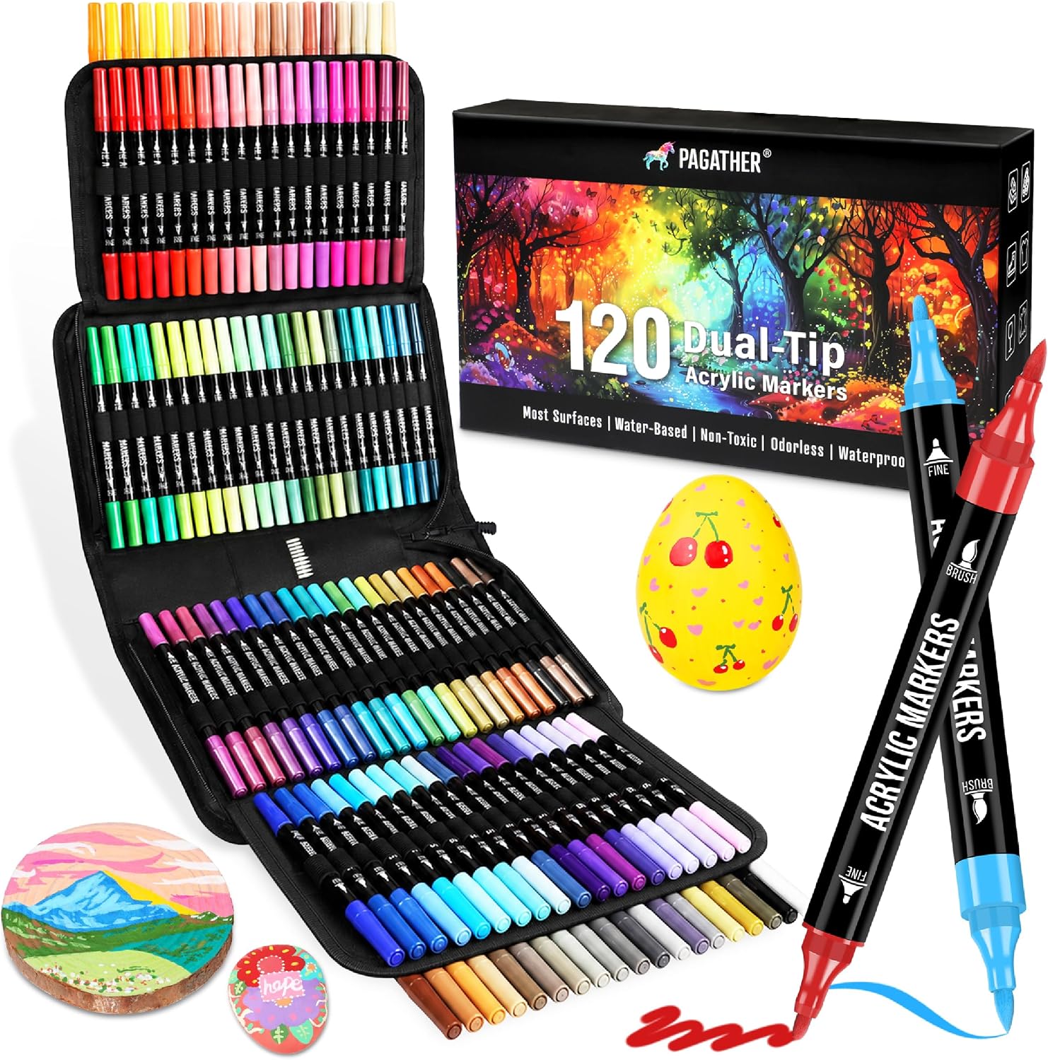Dual-Tip Acrylic Markers