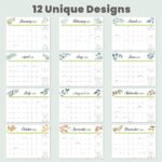 Botanical Greenery Desk Calendar