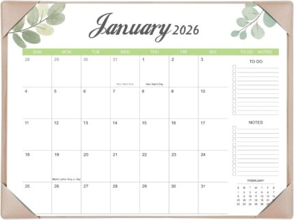 Botanical Greenery Desk Calendar