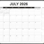 Large Black Corner Desk Pad Calendar