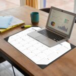 Large Black Corner Desk Pad Calendar