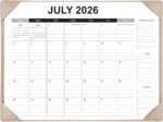 Large Black Corner Desk Pad Calendar