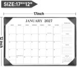 Executive Black Leatherette Desk Calendar Pad