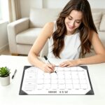 Executive Black Leatherette Desk Calendar Pad