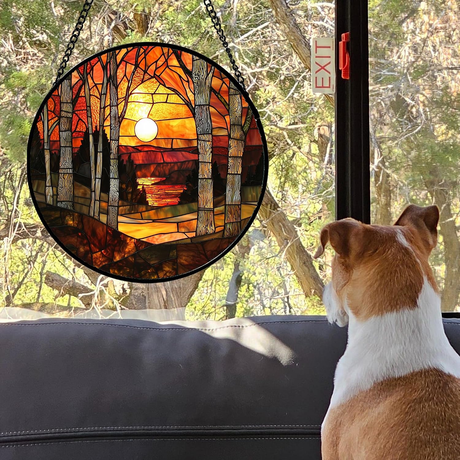 Sunset Forest Stained Glass