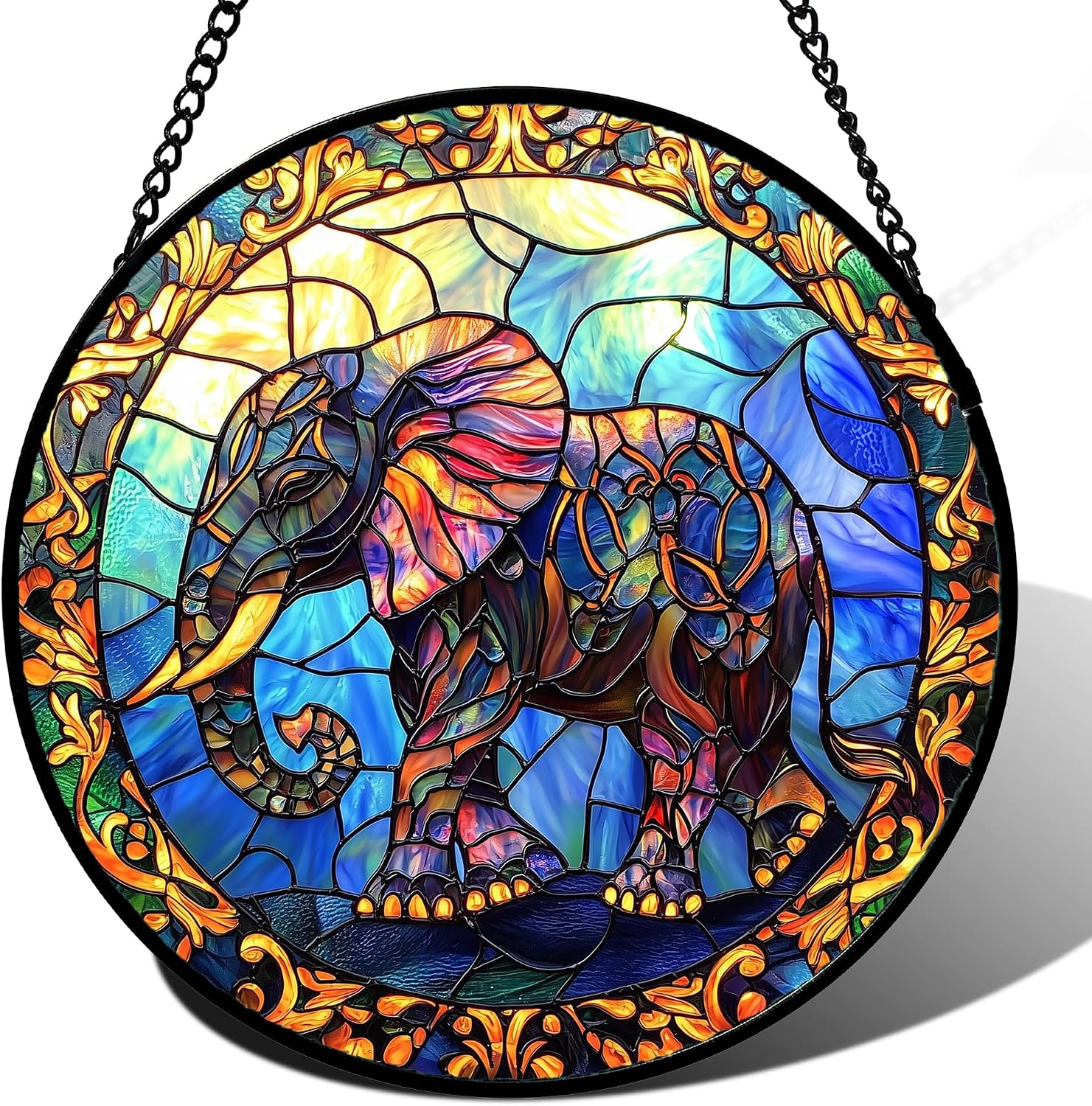 Sunset Forest Stained Glass
