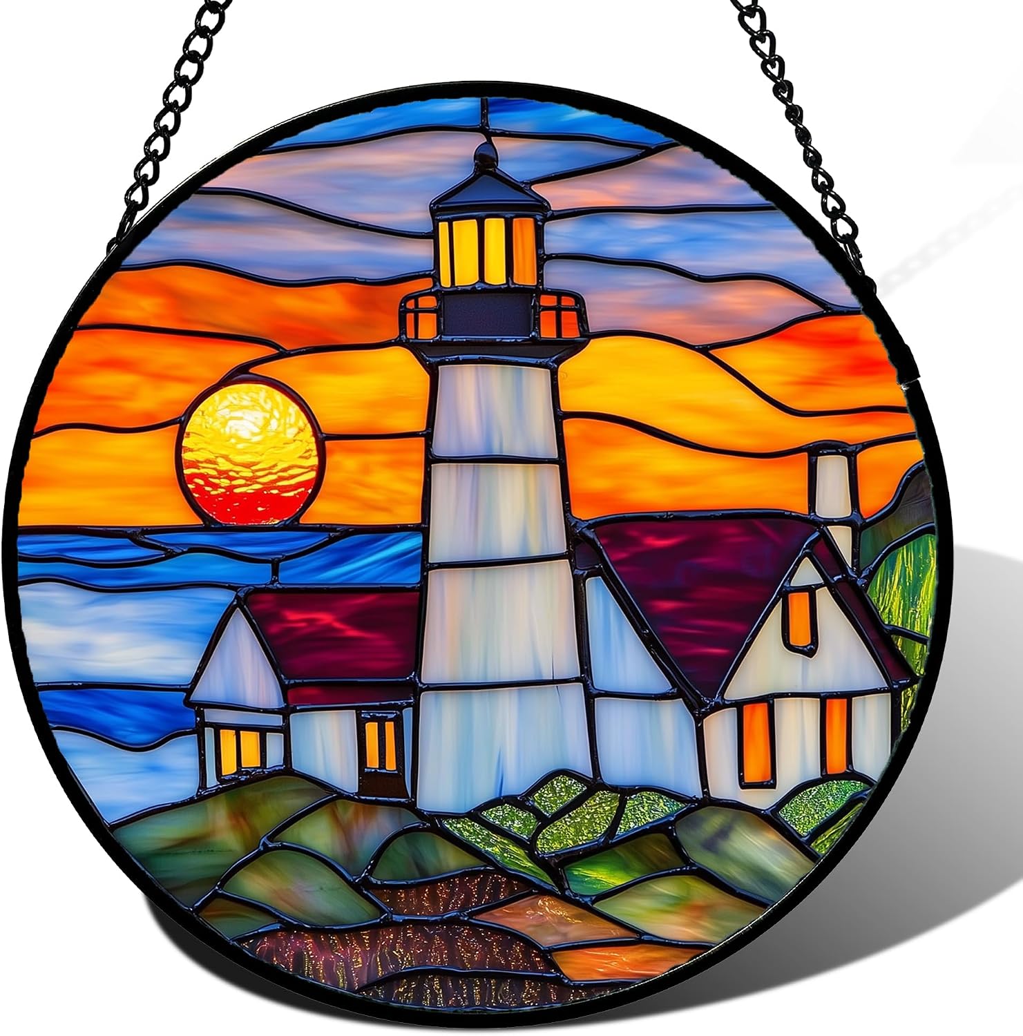 Sunset Forest Stained Glass