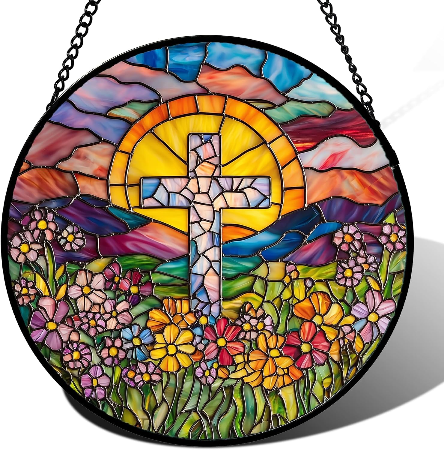 Sunset Forest Stained Glass