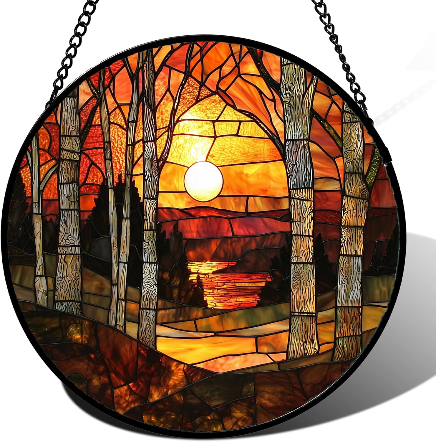 Sunset Forest Stained Glass