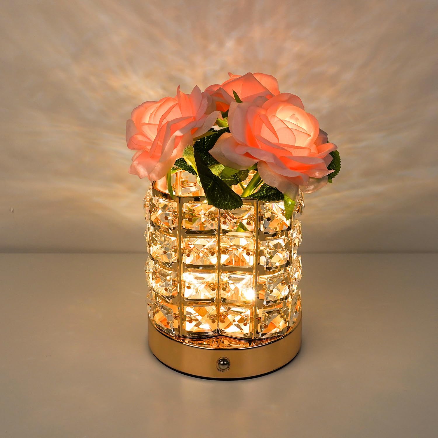 Radiant Sunflower Crystal Table Lamp