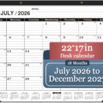 Giant 2026-2027 Desk Calendar