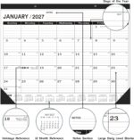 Giant 2026-2027 Desk Calendar