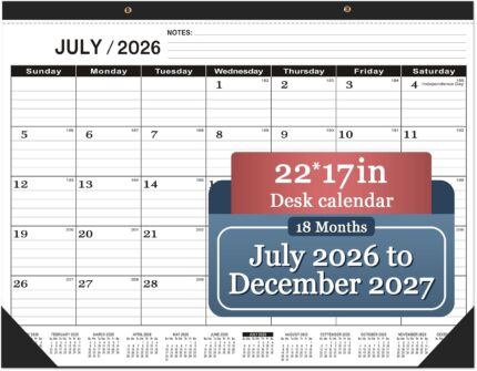 Giant 2026-2027 Desk Calendar