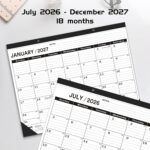 Giant 2026-2027 Desk Calendar