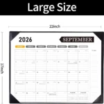 Large Black Desk Calendar 2026-2027