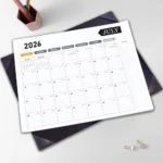 Large Black Desk Calendar 2026-2027