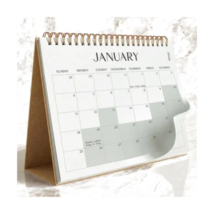 Minimalist Standing Desk Calendar 2026-2027