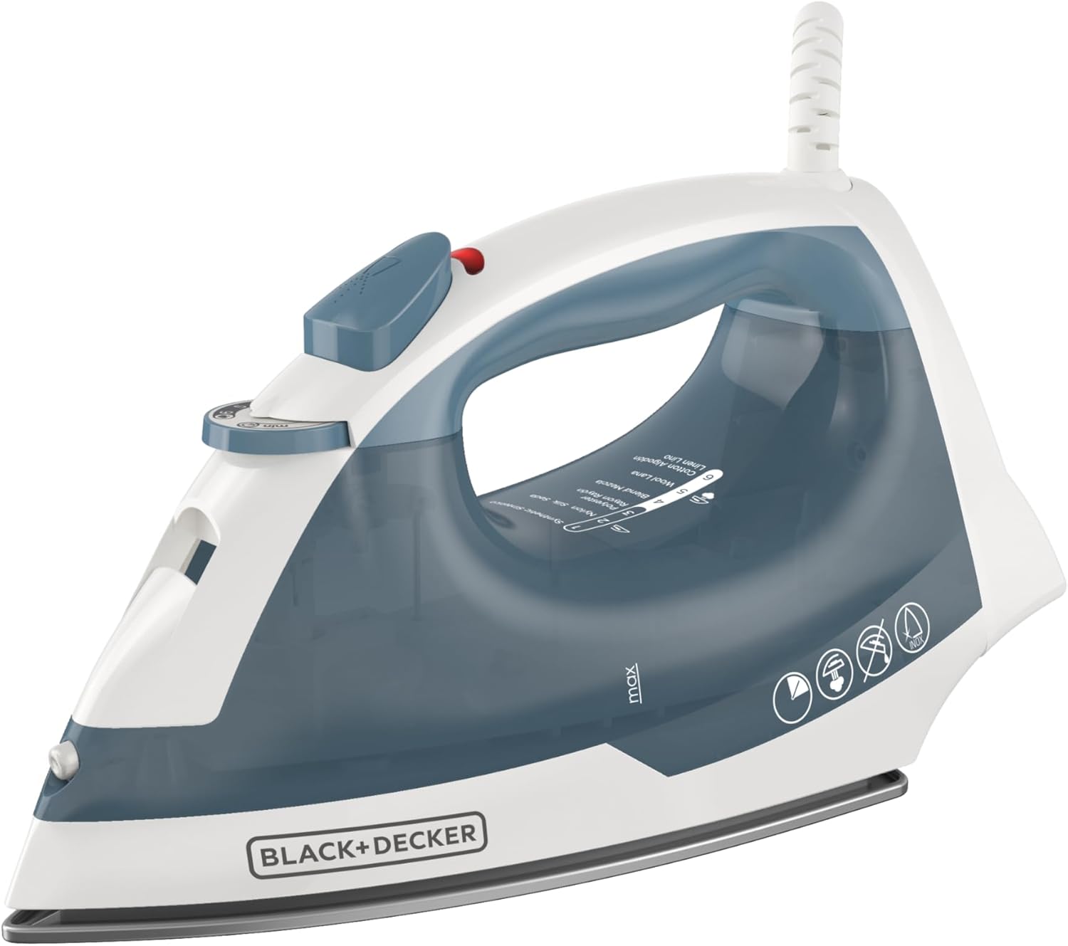 BLACK+DECKER SmartSteam Anti-Drip Iron with Nonstick Soleplate