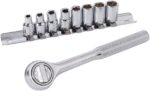 65-piece home repair tool kit with carry bag