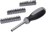 65-piece home repair tool kit with carry bag