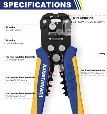 Self-adjusting wire stripper and crimper tool