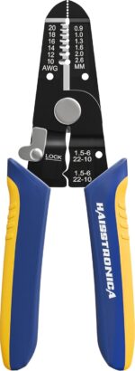 Self-adjusting wire stripper and crimper tool