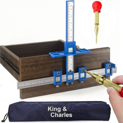 Cabinet hardware jig kit with auto punch