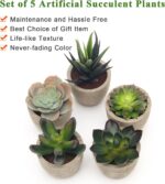 Faux Succulents in Concrete Pots - Hình 5
