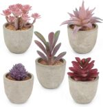 Faux Succulents in Concrete Pots - Hình 8