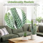 Tall Faux Cactus in Modern White Ceramic Pot - Hình 4