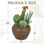 Faux Cactus & Succulent Arrangement - Hình 3