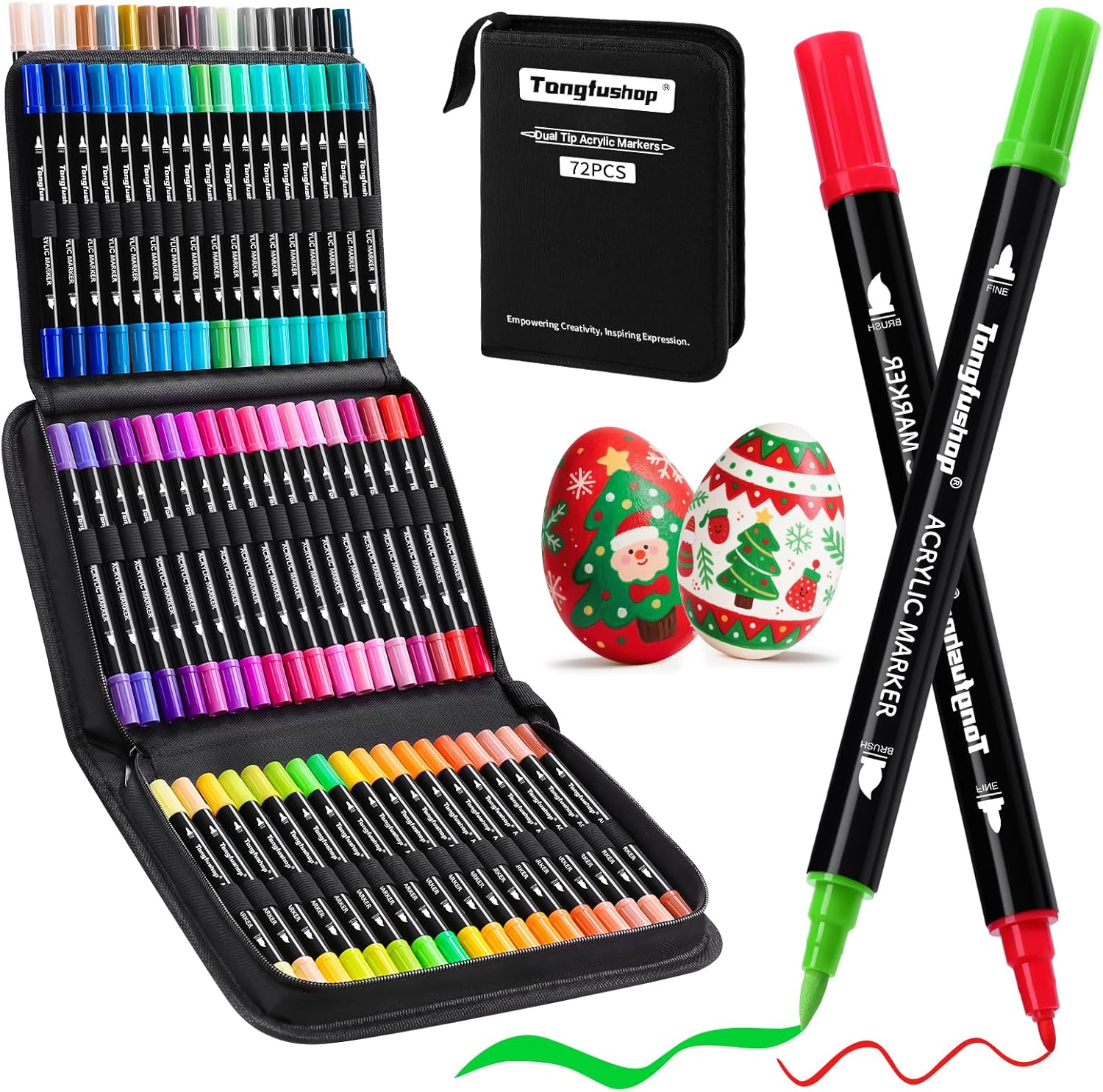 Dual Tip Acrylic Markers - 72 Dual Tip Acrylic