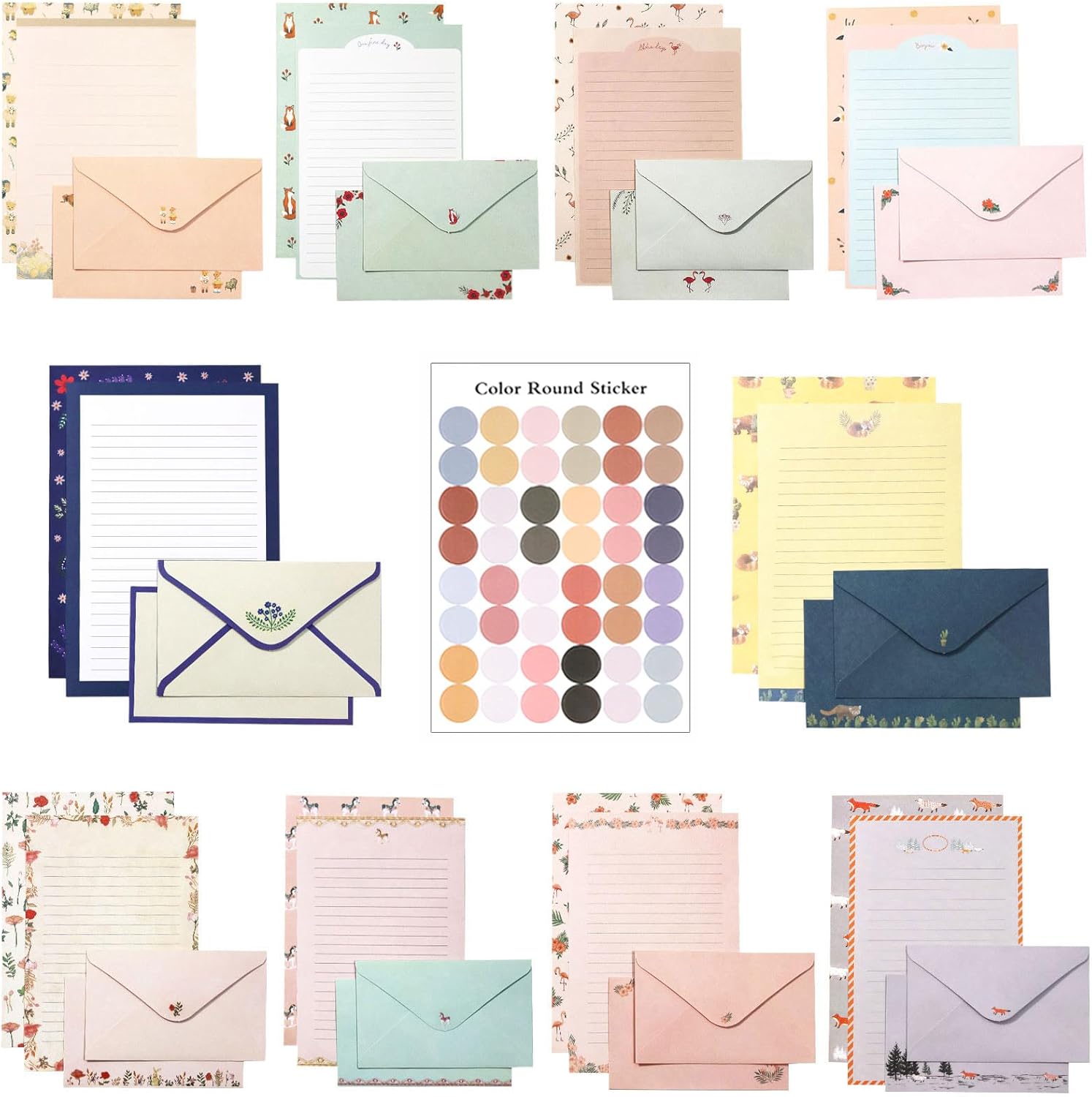 Charming Floral Animal Stationery Set – Charming Floral & Animal Theme
