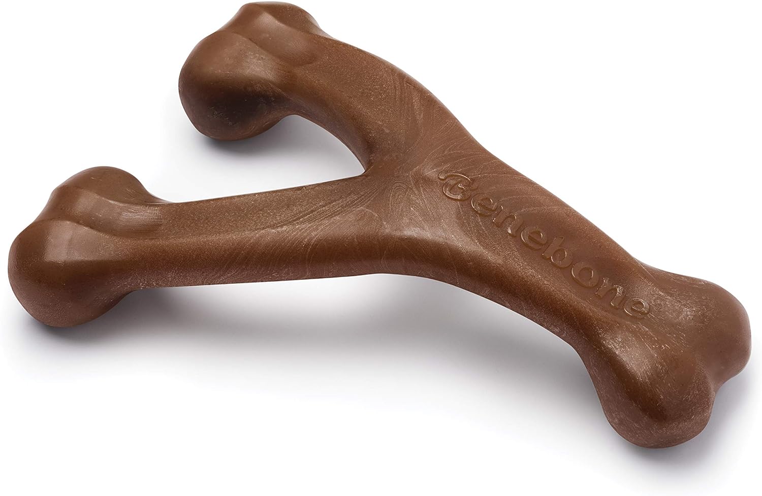 Benebone Wishbone Durable Dog Chew Toy for Aggressive Chewers, Real Bacon, Made in USA, Medium | Durable, Super Chewer, Made