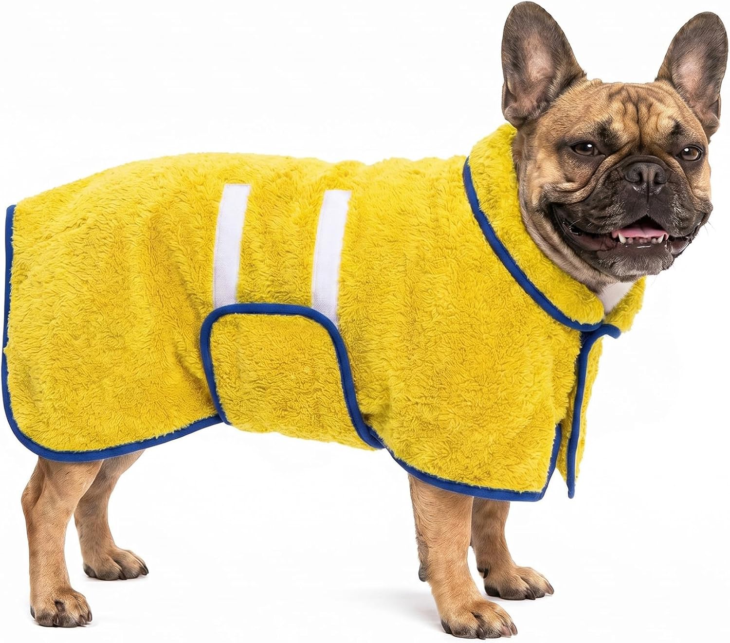 Dog Bathrobe, Super Absorbent for Small to Large Dogs, Dark Blue XL | Dog Robes with Soft Fleece, Warm & Cozy, Adjustable Fit