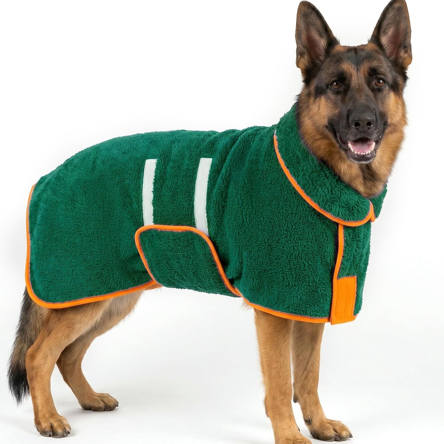 Dog Bathrobe, Super Absorbent for Small to Large Dogs, Dark Blue XL | Dog Robes with Soft Fleece, Warm & Cozy, Adjustable Fit
