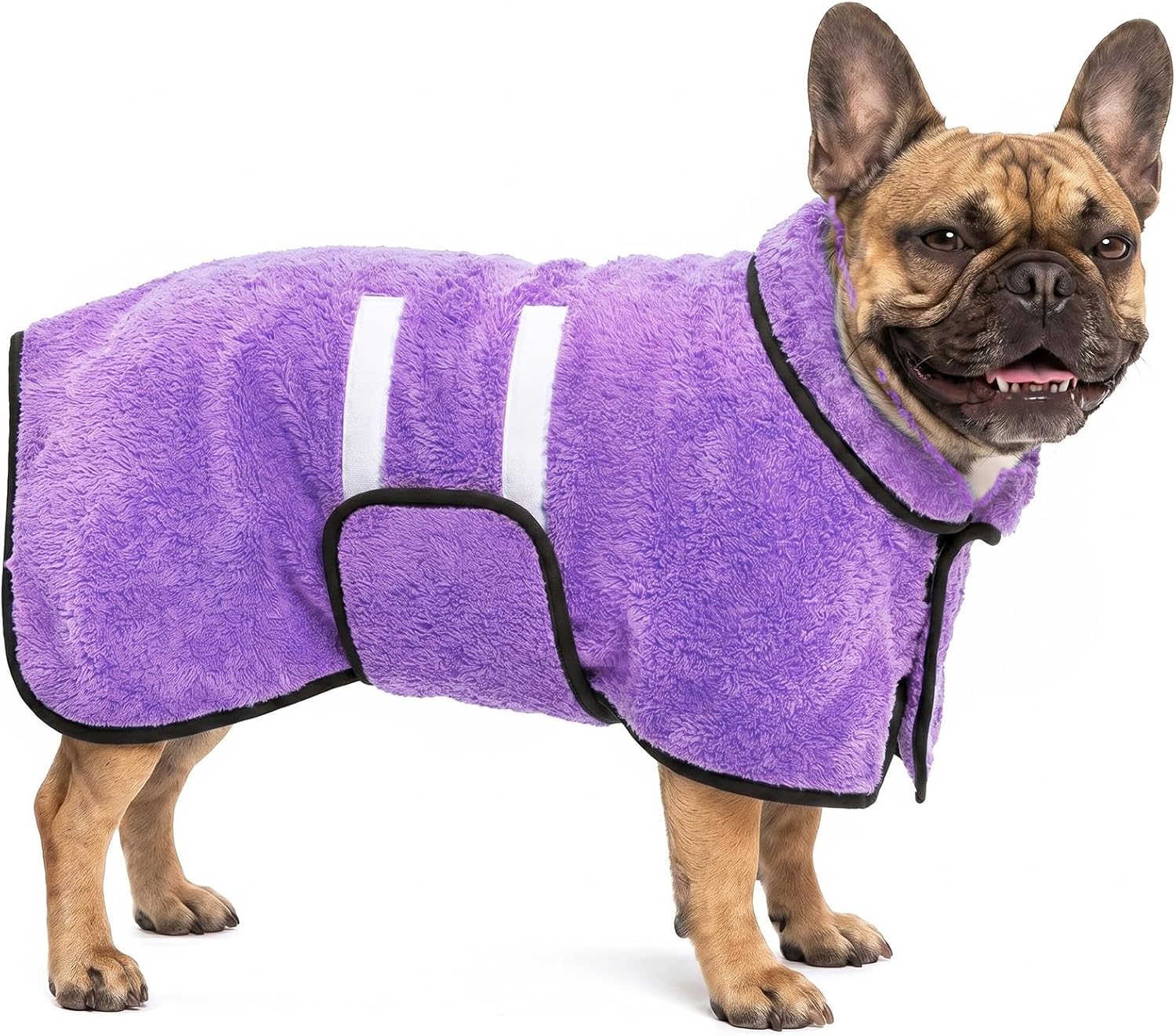 Dog Bathrobe, Super Absorbent for Small to Large Dogs, Dark Blue XL | Dog Robes with Soft Fleece, Warm & Cozy, Adjustable Fit