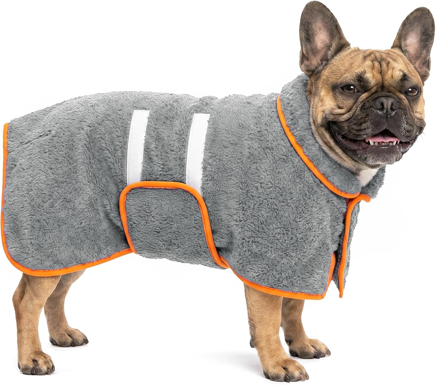Dog Bathrobe, Super Absorbent for Small to Large Dogs, Dark Blue XL | Dog Robes with Soft Fleece, Warm & Cozy, Adjustable Fit