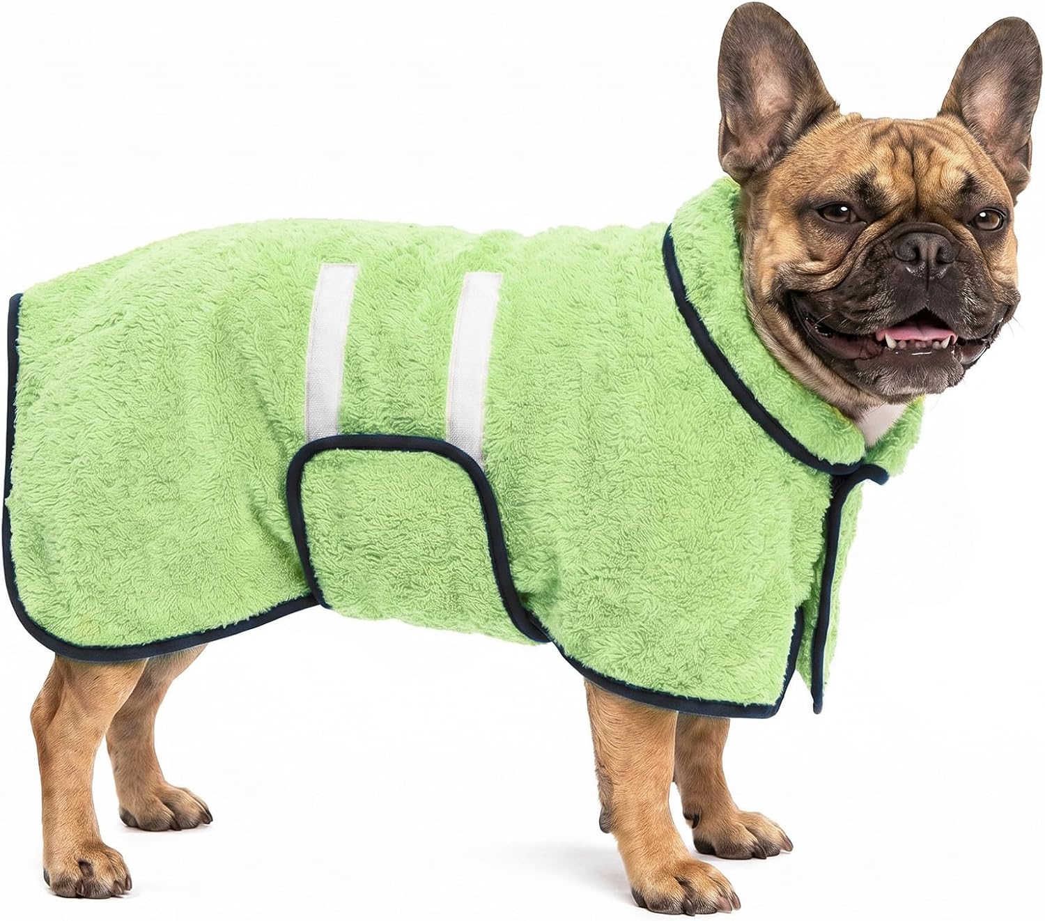 Dog Bathrobe, Super Absorbent for Small to Large Dogs, Dark Blue XL | Dog Robes with Soft Fleece, Warm & Cozy, Adjustable Fit