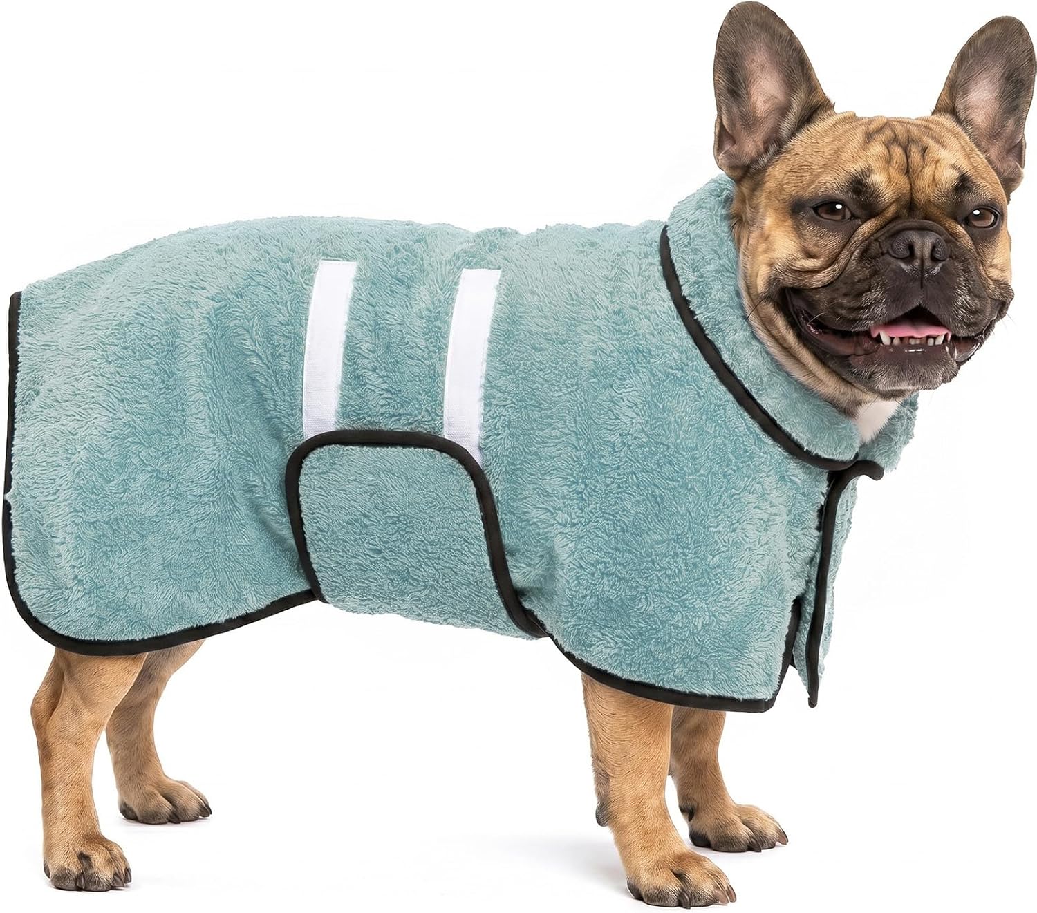 Dog Bathrobe, Super Absorbent for Small to Large Dogs, Dark Blue XL | Dog Robes with Soft Fleece, Warm & Cozy, Adjustable Fit