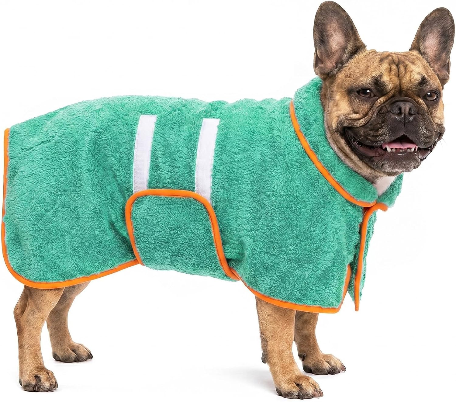 Dog Bathrobe, Super Absorbent for Small to Large Dogs, Dark Blue XL | Dog Robes with Soft Fleece, Warm & Cozy, Adjustable Fit