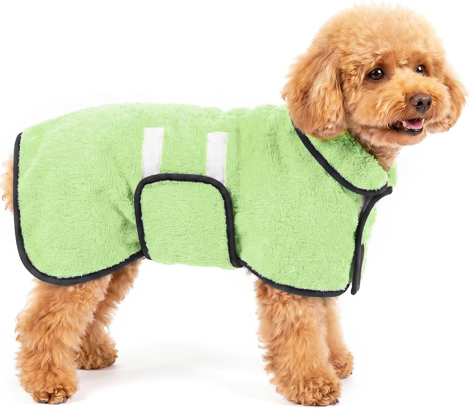 Dog Bathrobe, Super Absorbent for Small to Large Dogs, Dark Blue XL | Dog Robes with Soft Fleece, Warm & Cozy, Adjustable Fit