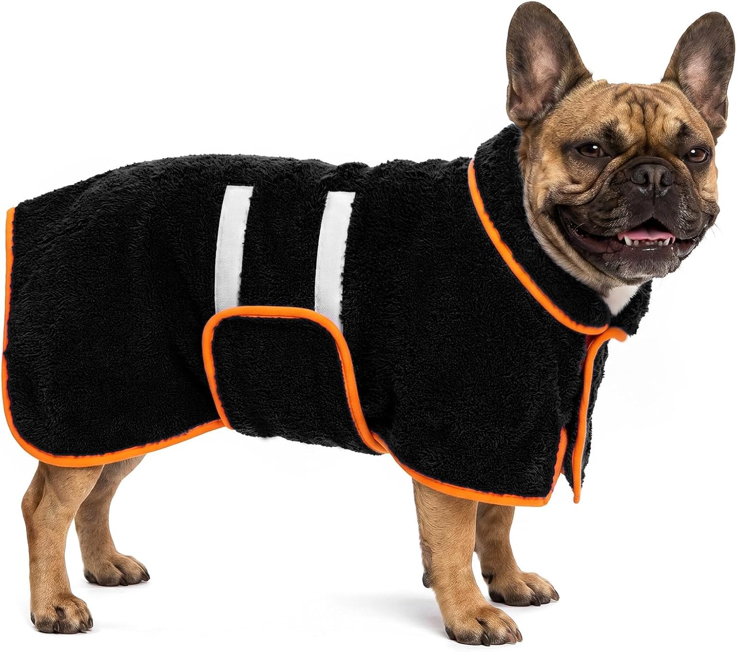 Dog Bathrobe, Super Absorbent for Small to Large Dogs, Dark Blue XL | Dog Robes with Soft Fleece, Warm & Cozy, Adjustable Fit