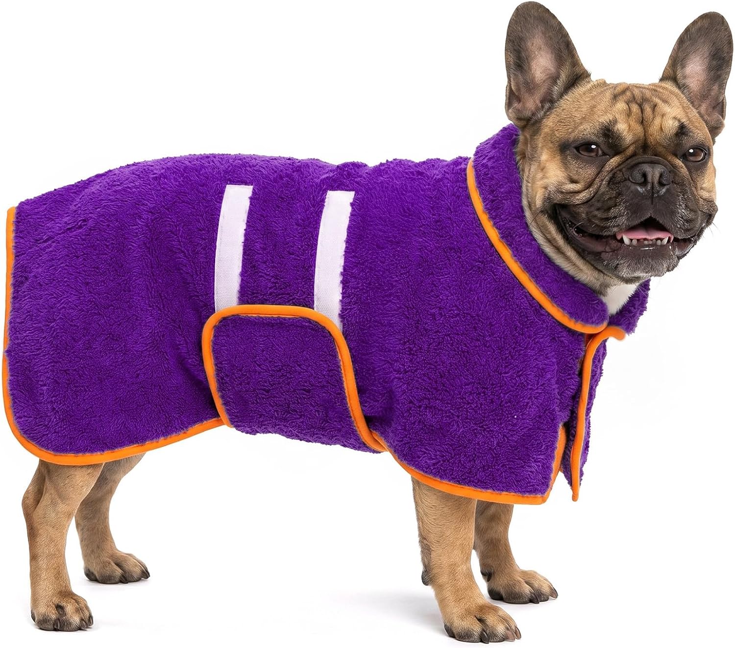 Dog Bathrobe, Super Absorbent for Small to Large Dogs, Dark Blue XL | Dog Robes with Soft Fleece, Warm & Cozy, Adjustable Fit
