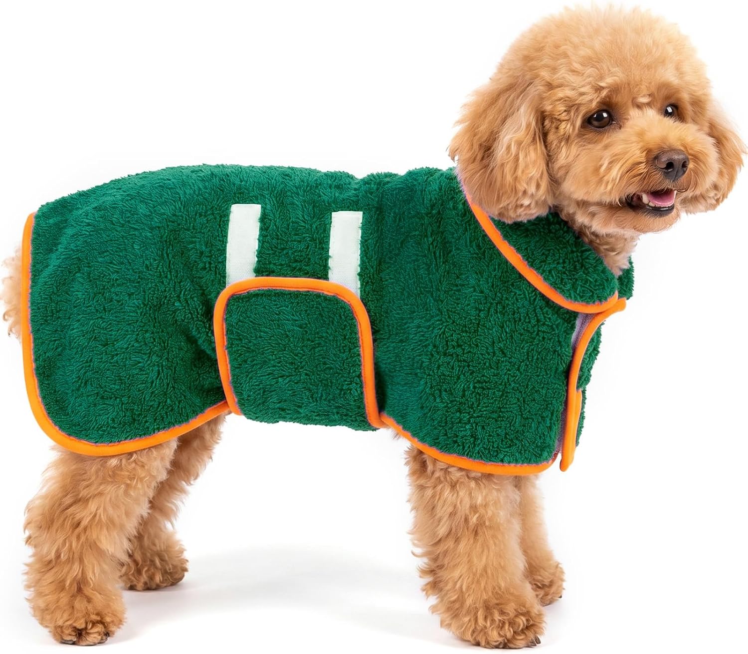 Dog Bathrobe, Super Absorbent for Small to Large Dogs, Dark Blue XL | Dog Robes with Soft Fleece, Warm & Cozy, Adjustable Fit