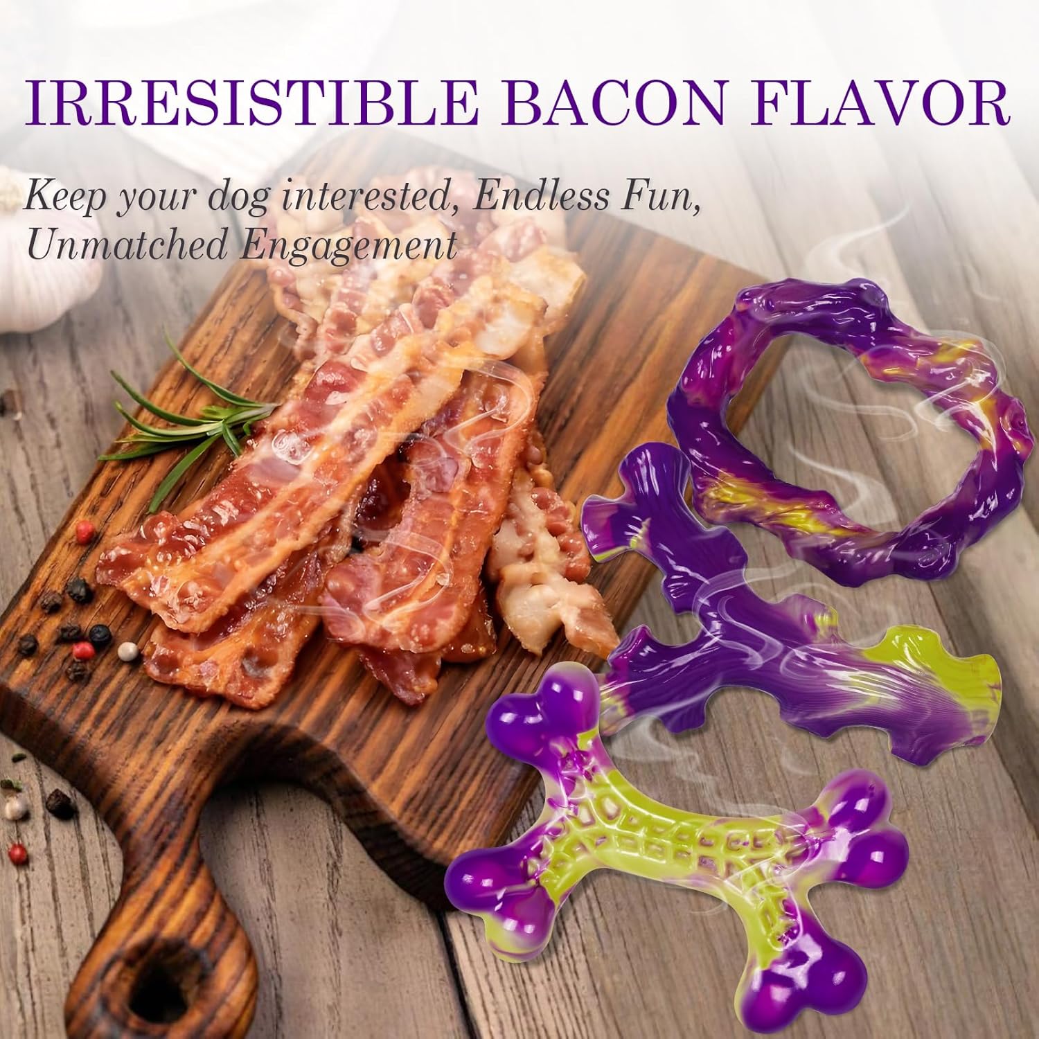 Frienhund Tough Dog Toys for Aggressive Chewers 3 Pack, Indestructible Dog Toys for Large Dogs, Dog Chew Toys, Aggressive Che