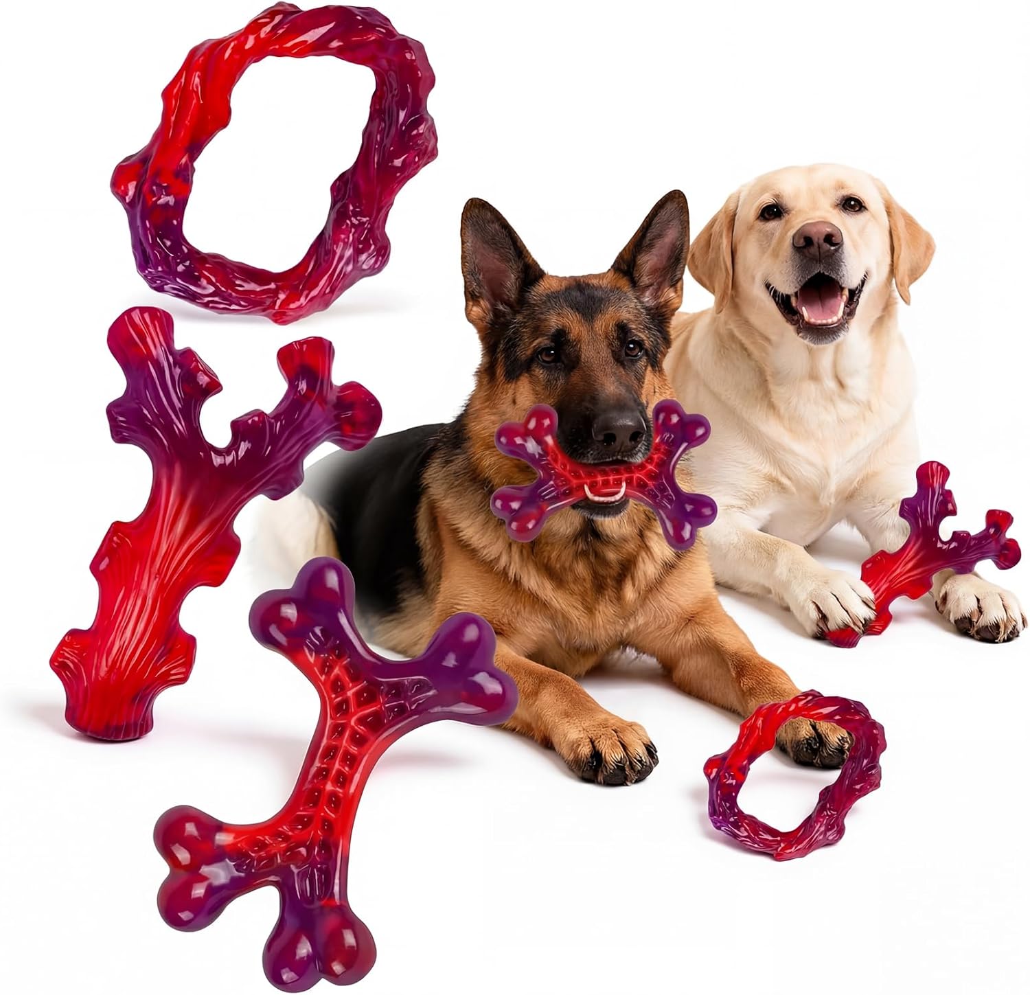 Frienhund Tough Dog Toys for Aggressive Chewers 3 Pack, Indestructible Dog Toys for Large Dogs, Dog Chew Toys, Aggressive Che