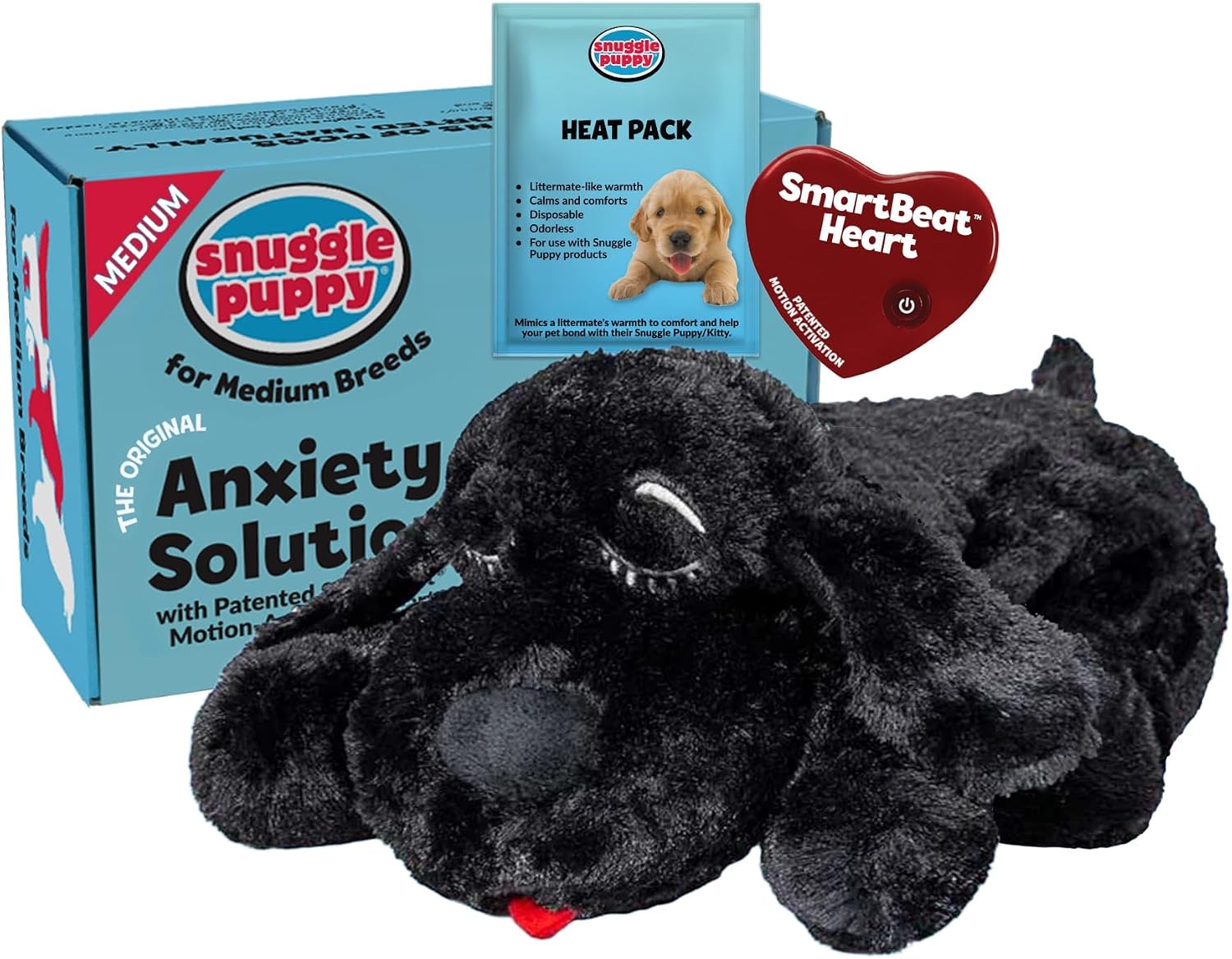 Snuggle Puppy Heartbeat Toy, Calming Comfort, Medium Breeds – Biscuit | Calming heartbeat toy, crate training comfort, heat p