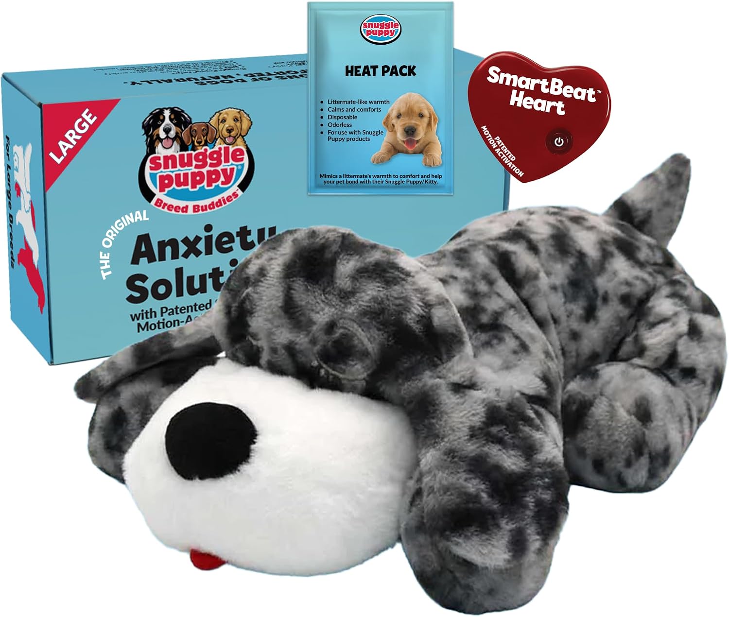 Snuggle Puppy Heartbeat Toy, Calming Comfort, Medium Breeds – Biscuit | Calming heartbeat toy, crate training comfort, heat p