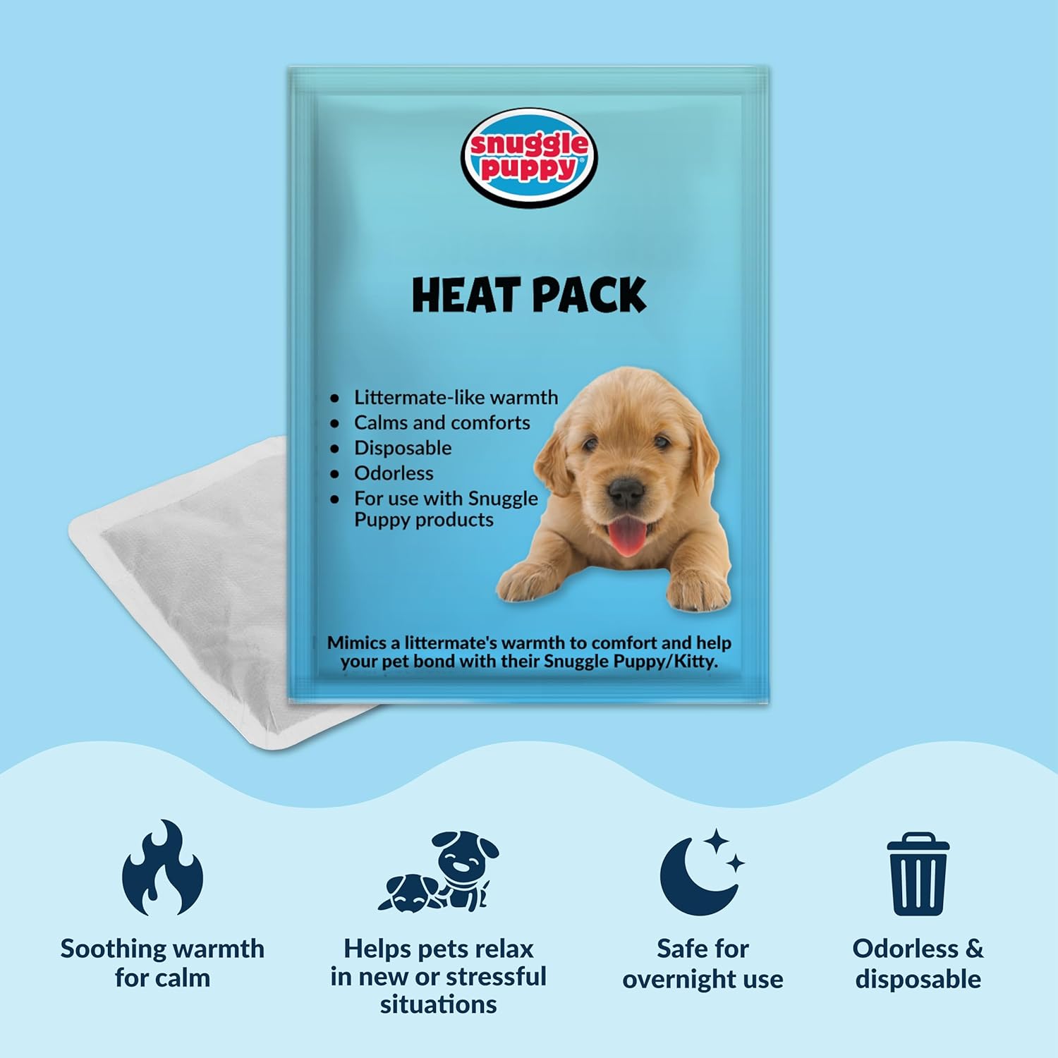 Snuggle Puppy Heartbeat Toy, Calming Comfort, Medium Breeds – Biscuit | Calming heartbeat toy, crate training comfort, heat p